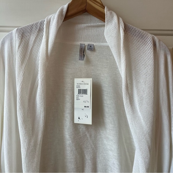 Beatrix OST Lightweight Spring Summer Cotton Linen Asymmetrical Open Cardigan - Picture 6 of 8